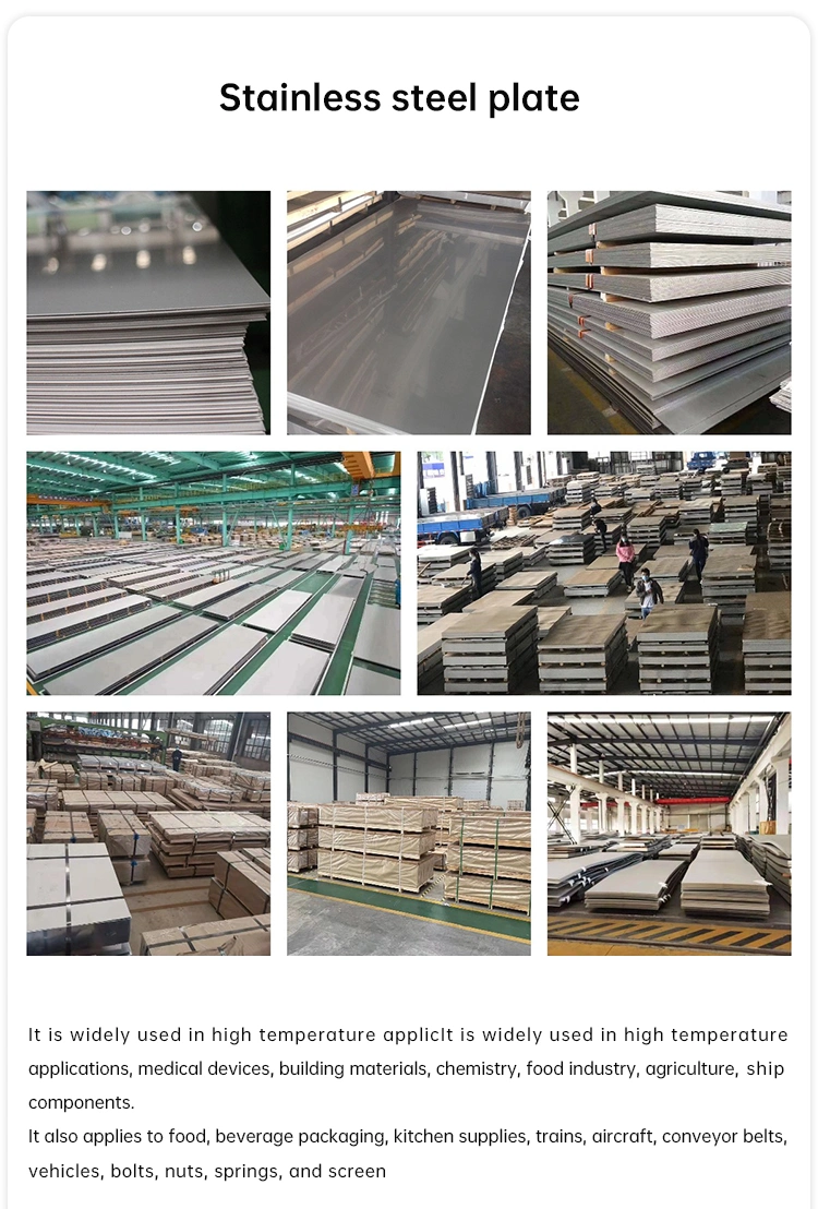 ASTM 201 202 304 304L 316 316L 410 420 430 Stainless Steel Sheet 2b Hl 8K Mirror Nonmagnetic Food Grade